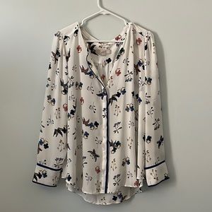 XL sheer button up from Loft